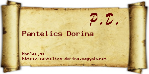 Pantelics Dorina névjegykártya