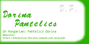 dorina pantelics business card